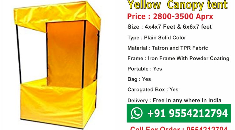 Yellow marketing tent