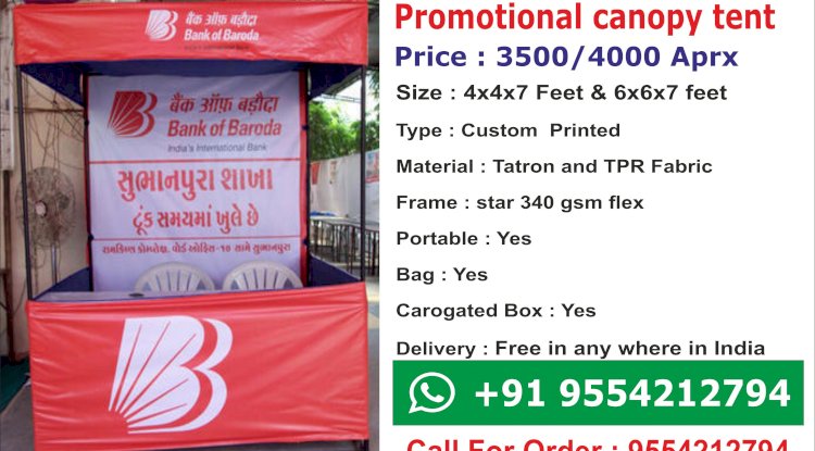 promotional canopy for bank