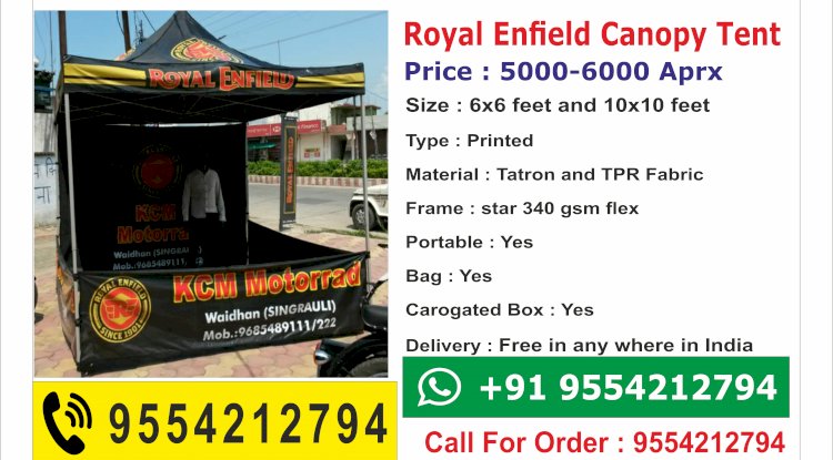 Royal Enfield marketing tent  