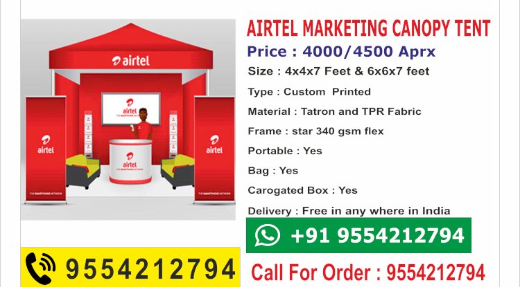 airtel printed canopy tent 