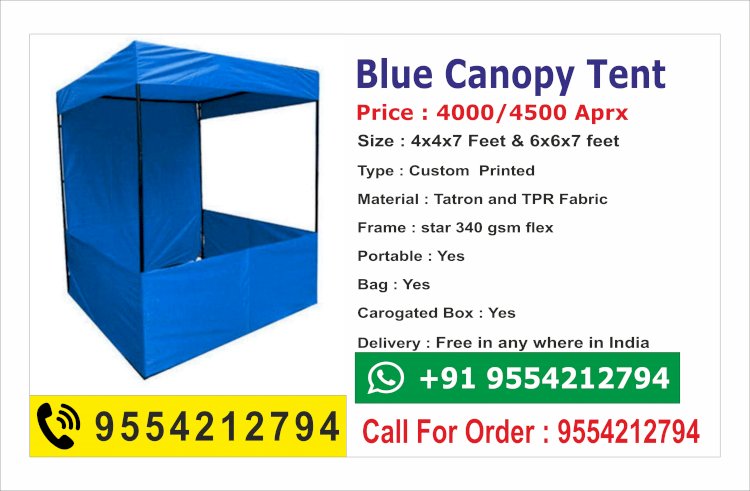 plain blue canopy tent 