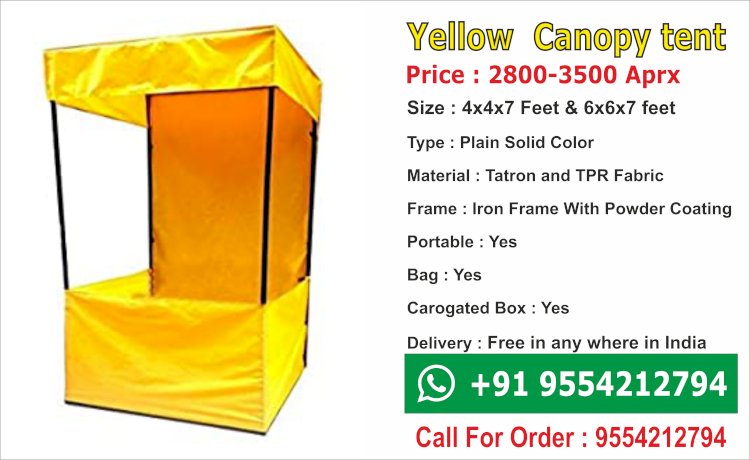 Yellow Marketing Canopy tent - Plain Yellow Demo tent 