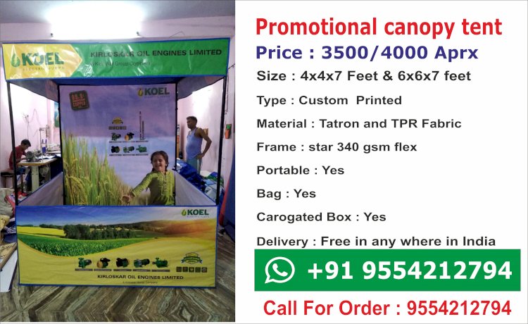 Advertising Canopy tent - Printed Demo tent - 4x4x7 & 6x6x7 feet 