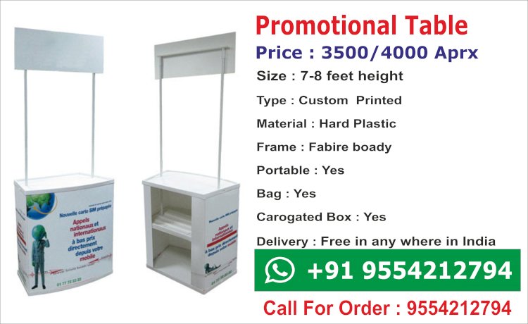 Promo Table - Printed and Plain - Portable Promotional table 