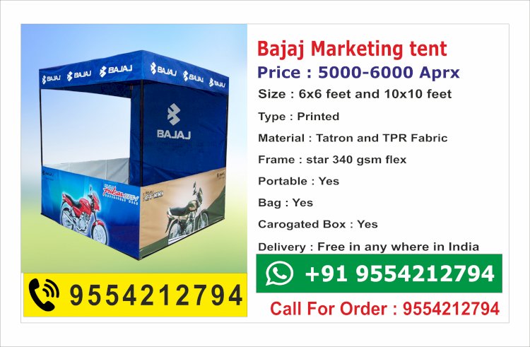 Bajaj Marketing Tent - Marketing Canopy Tent For Bajaj Dealer  