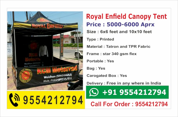 Royal Enfield Marketing Tent - Canopy Tent For Royal Enfield Dealer 