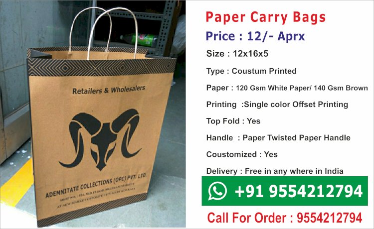 Best Paper bags Manufacturer - Plain and Printed  